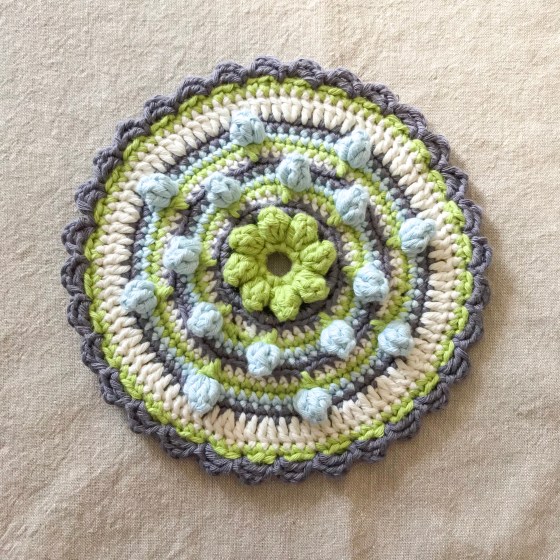 Flower Patch cushion pattern adapted into a mandala
